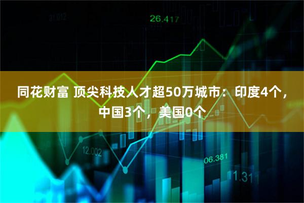 同花财富 顶尖科技人才超50万城市：印度4个，中国3个，美国0个